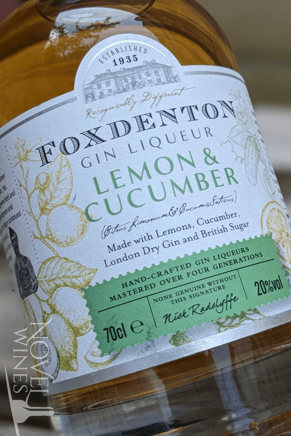 Foxdenton Estate Liqueur Foxdenton Lemon and Cucumber Gin Liqueur 20.0% abv, England