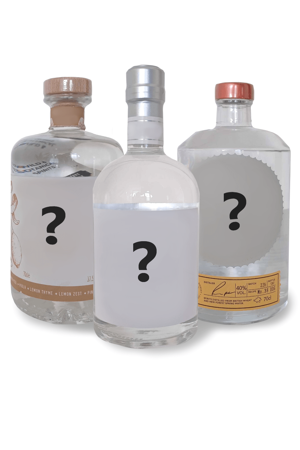 Novel Wines Mixed Case NEW - Mystery Gin Mixed Case - Three Bottle of Gin Mixed Case Offer