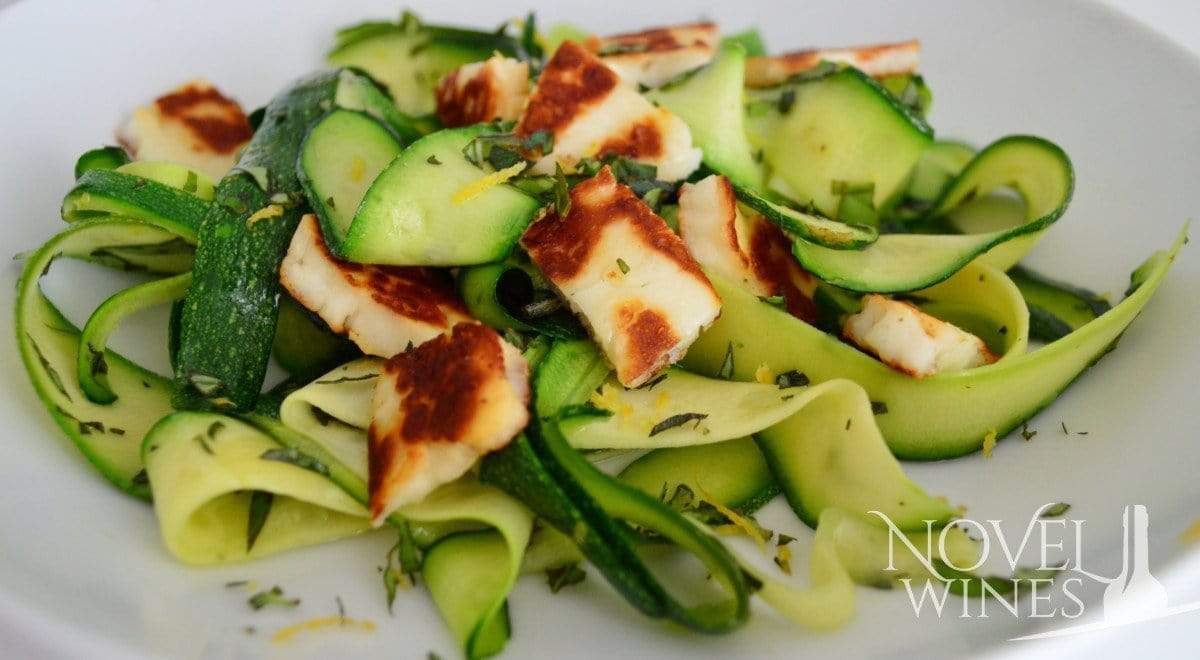 A Recipe for Courgette Noodles and Crispy Halloumi cheese