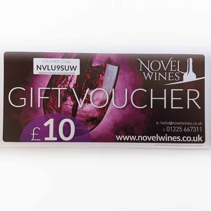 Novel Wines Gift Printed Novel Wines Gift Voucher for £10 - Free Postage!