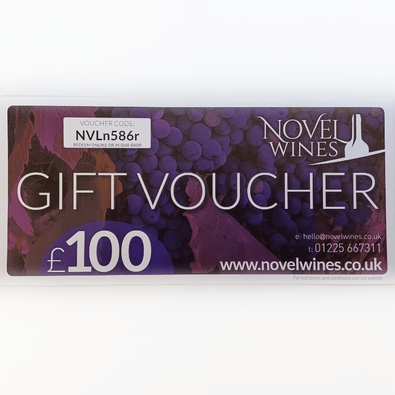 Novel Wines Gift Printed Novel Wines Gift Voucher for £100 - Free Postage!