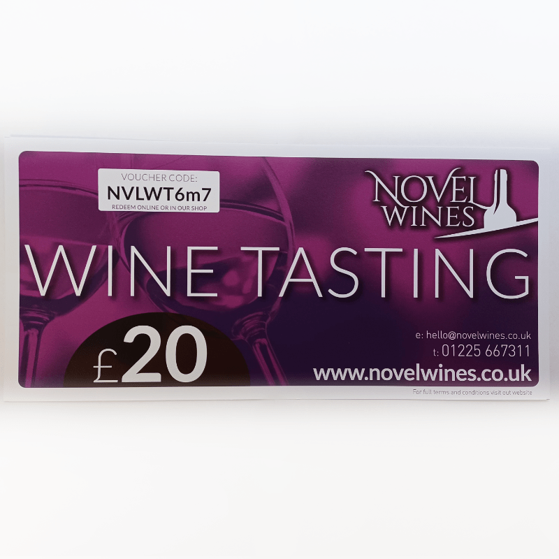 Novel Wines Gift Printed Novel Wines Wine Tasting Voucher for £20 - Free Postage!