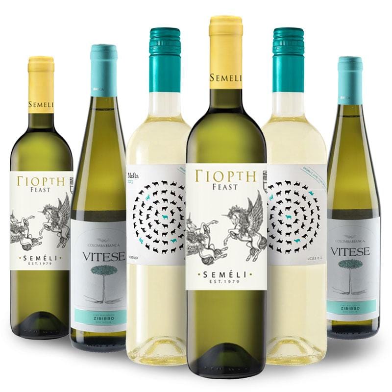 Novel Wines Mixed Case Great Value Mediterranean White Wines - Six Bottle Mixed Case Offer